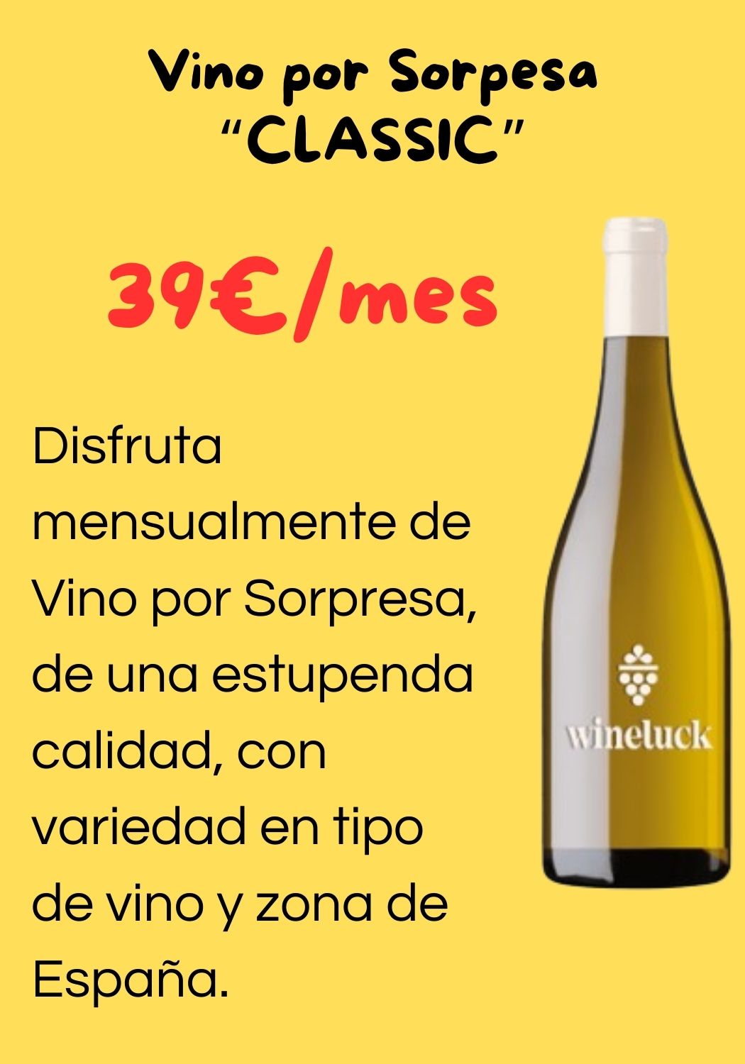 Vino por Sorpresa Classic de Wineluck